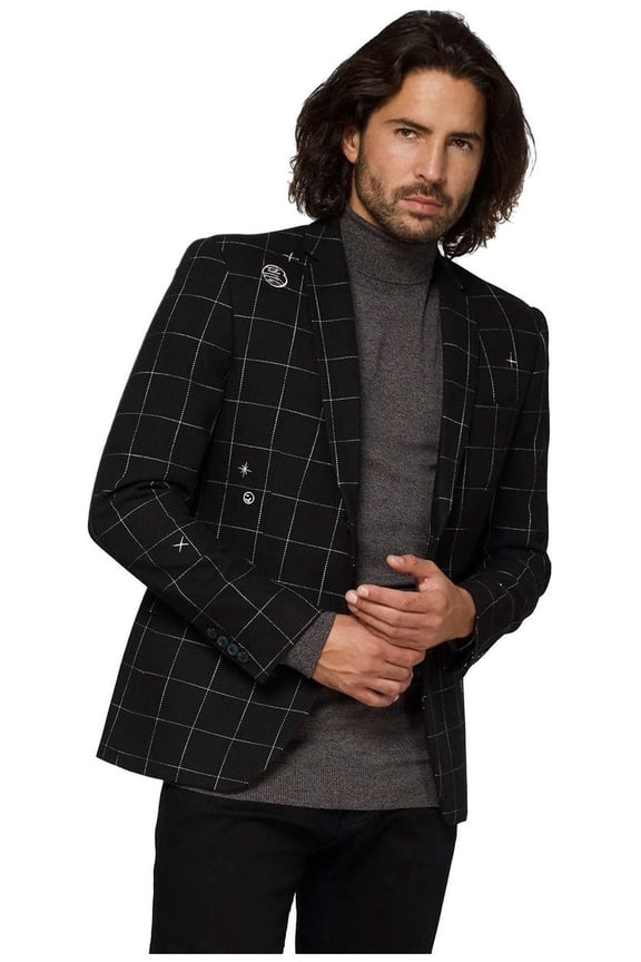 Men's Blazers Outer Space - Galaxy Map - Black - US 40 Black