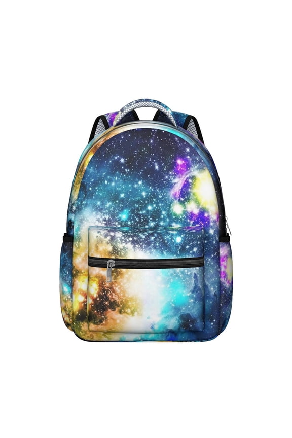 Outer Space Galaxy Students Backpack Celestial Nebula Cosmic Design, Lightweight and Durable School Bag for Student and Student
