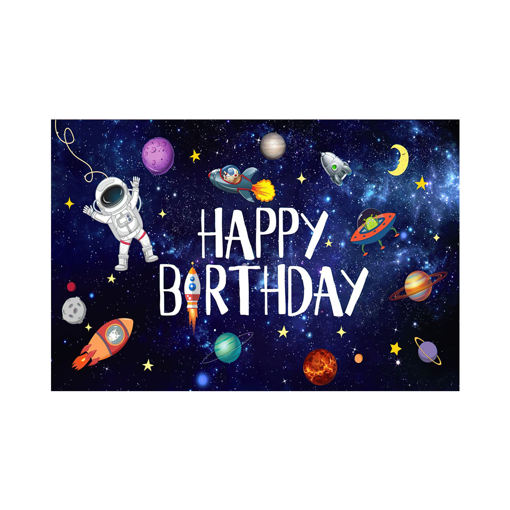 TTINCCER Fotohintergrund Astronaut Sternenhimmel – Rundes Hintergrundtuch 200 Cm | Für Geburtstag, Party, Fotoshooting | Aus Polyester, Nicht Reflektierend