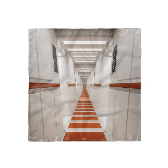 Outer Space Head Scarf, Interior Corridor, Head Wrap, 3 Sizes, by Ambesonne