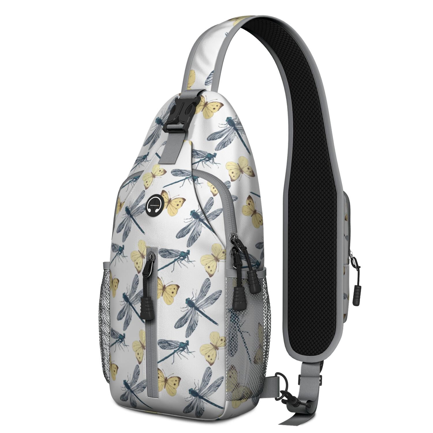 Outer Space Inspired Sling Backpack with Starry Night Pattern – Multipurpose Crossbody Bag with Reversible Strap, Ergonomic Fit, Large Compartments, Smooth Zippers, Ideal for Hiking and Travel