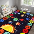 thumbnail image 1 of Outer Space Kids Rug Carpet for Playroom, ABC Educational Learning Area Rug, Non-Slip Solar System Road Play Rug for Bedrooms Classroom Nursery Decor Black 59X39.4 Inch, 1 of 5