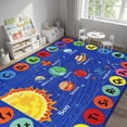 thumbnail image 1 of Outer Space Kids Rug Carpet for Playroom, ABC Educational Learning Area Rug, Non-Slip Solar System Road Play Rug for Bedrooms Classroom Nursery Decor Blue 59X39.4 Inch, 1 of 5