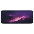 thumbnail image 1 of Outer Space Kitchen Mat, Stars in the Dark Night Sky Comet Constellation Deep Space Years Themed Image, Plush Decorative Kitchen Mat with Non Slip Backing, 47" X 19", Purple, by Ambesonne, 1 of 1