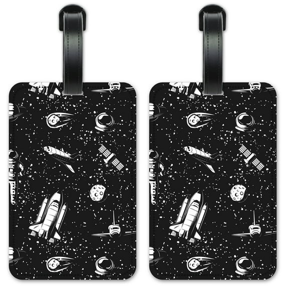 Outer Space - Luggage ID Tags / Suitcase Identification Cards - Set of 2