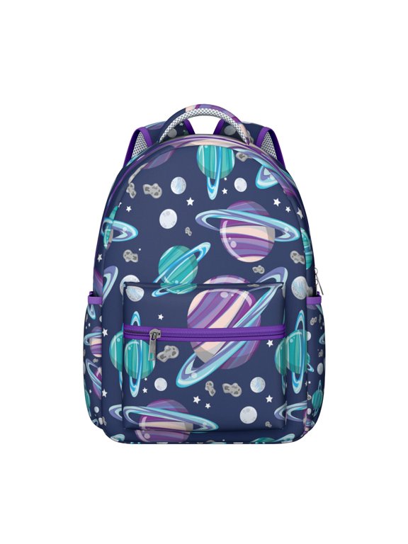 Outer Space Nebula Students Backpack Galaxy Celestial Cosmic Design, Lightweight and Wear-Resistant School Bag for Students