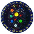 thumbnail image 1 of Outer Space Pattern Kids Area Rug, Non Slip Solar System Alphabet Play Mat Learning Carpet, 1 of 9