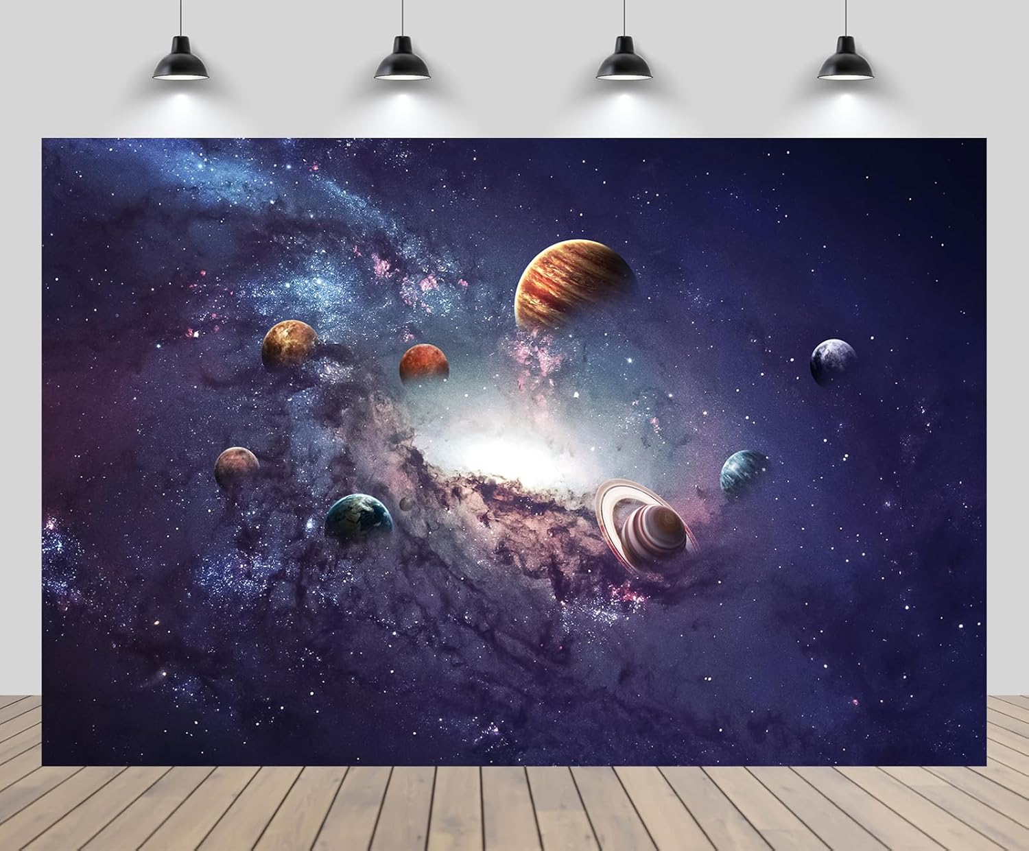 Outer Space Photography Backdrop Starry Galaxy Banner for Baby Boys ...