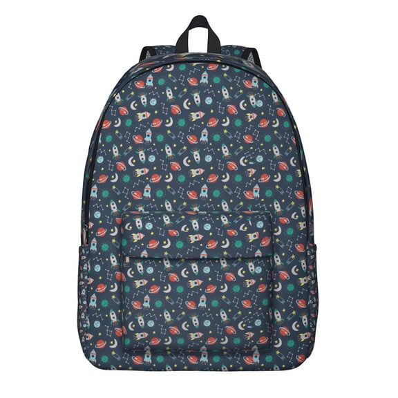 Outer Space Print Backpack - Cosmic Galaxy Waterproof Travel Backpack for Sci-Fi Geeks, Durable Laptop Bag with Reinforced Shoulder Straps