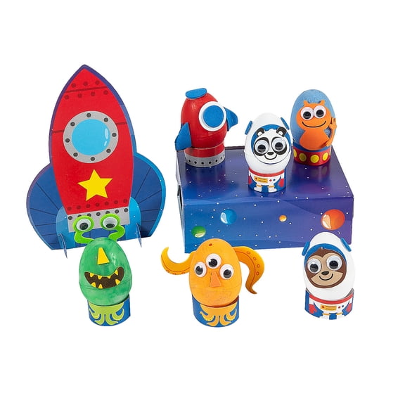 Outer Space Scene Egg Decorating Craft Kit - Makes 1