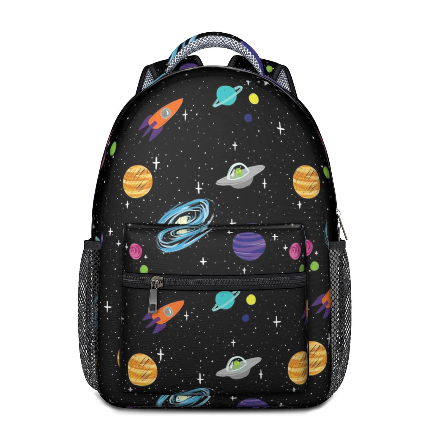 Outer Space School Backpack - Lightweight & Waterproof with Organized ...