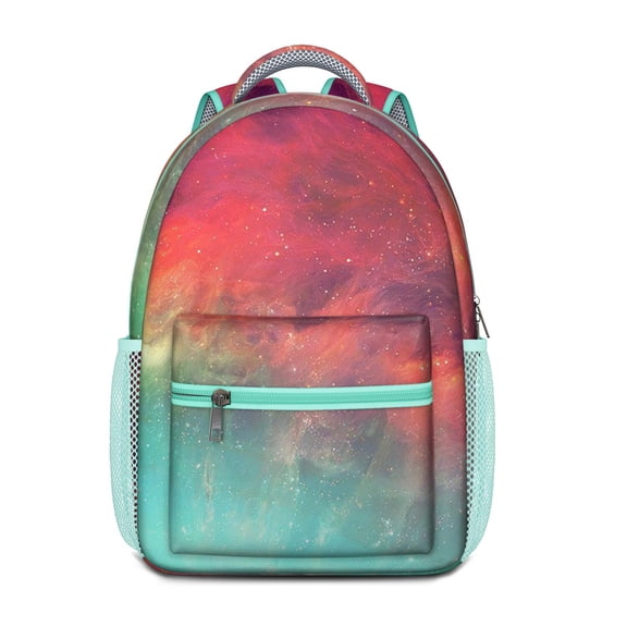 Outer Space School Backpack - Lightweight & Waterproof with Organized Storage, Rocket & Alien Design for Teens & Commuters