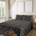 thumbnail image 1 of Ambesonne Outer Space Fitted & Flat Sheet with Sham 3 Pcs Set, Crescent Rings Saturn, Twin XL, Pale Taupe and Dark Grey, 1 of 1