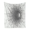 thumbnail image 1 of Outer Space Soft Flannel Fleece Blanket, Turning Tunnel Inside Endless Hole Magnetic Field Deep in the Space Digital Artwork, Cozy Plush for Indoor and Outdoor Use, 50" x 60", Grey, by Ambesonne, 1 of 6