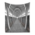 thumbnail image 1 of Outer Space Soft Flannel Fleece Throw Blanket, Galactic Place Oval Shaped Ceiling Force Alien Life Apollo Comics Graphic Design, Cozy Plush for Indoor and Outdoor Use, 50" x 60", Grey, by Ambesonne, 1 of 5
