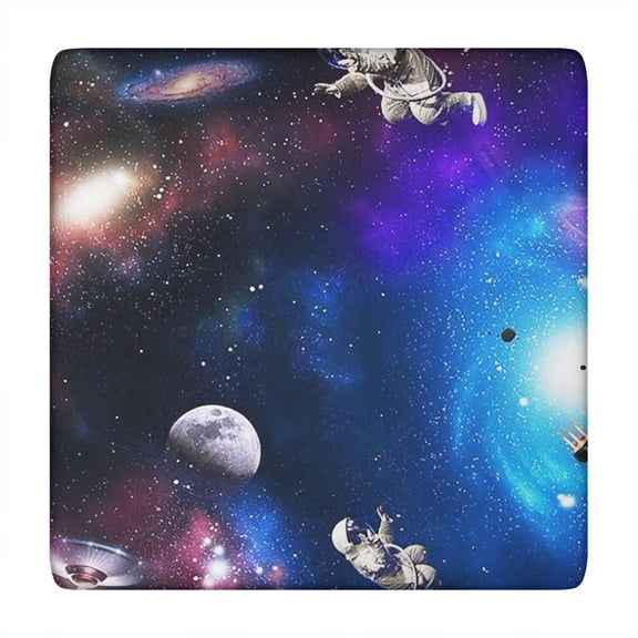Outer Space Star Constellation Square Table Cover Wrinkle-Free Washable Tablecloth