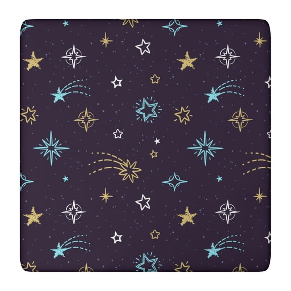Outer Space Star Constellation Square Table Cover Wrinkle-Free Washable Tablecloth