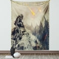 thumbnail image 1 of Outer Space Tapestry, Futuristic Mechanical Tecnology in the Alien Planet Saving the World Illustration, Wall Hanging for Bedroom Living Room Dorm Decor, 40W X 60L Inches, Grey, by Ambesonne, 1 of 5