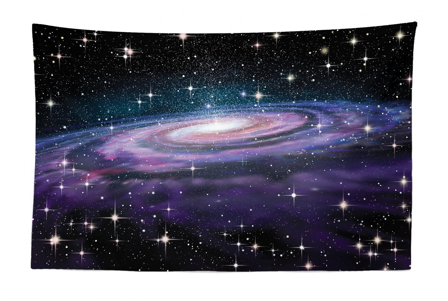 Outer Space Tapestry, Illustration of Earth and Milky Way Outer Space ...