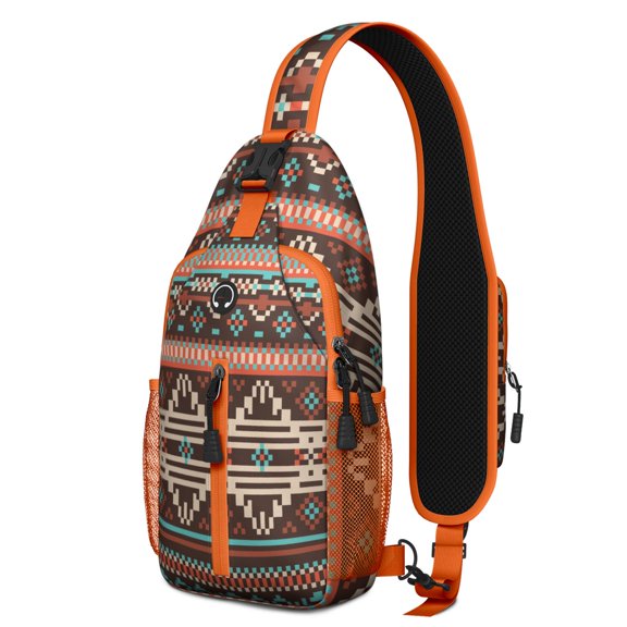 Outer Space Theme Sling Backpack with Galaxy Print – Lightweight Travel and Hiking Bag Featuring Water-Resistant Fabric, Ergonomic Fit, Quick-Access Pockets, Reversible Strap, Ideal for Sci-fi Lovers