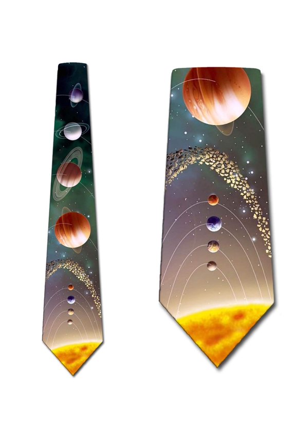 Outer Space Ties Planets Necktie Out of This World! - Solar System by Three Rooker