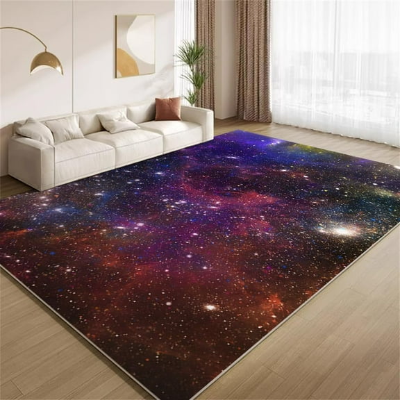 Outer Space Universe Rug 2x3ft Small Area Rugs Colorful Cosmos Rugs Non Slip Low Pile Indoor Throw Carpet for Living Room Bedroom Gameroom Study Office Entrance Foyer