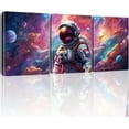 thumbnail image 1 of Outer Space Wall Art - Astronaut Spaceman Planets Canvas Prints Posters, Artwork for Space Room Boys Bedroom Playroom Home Decorations（Only canvas）, 1 of 6
