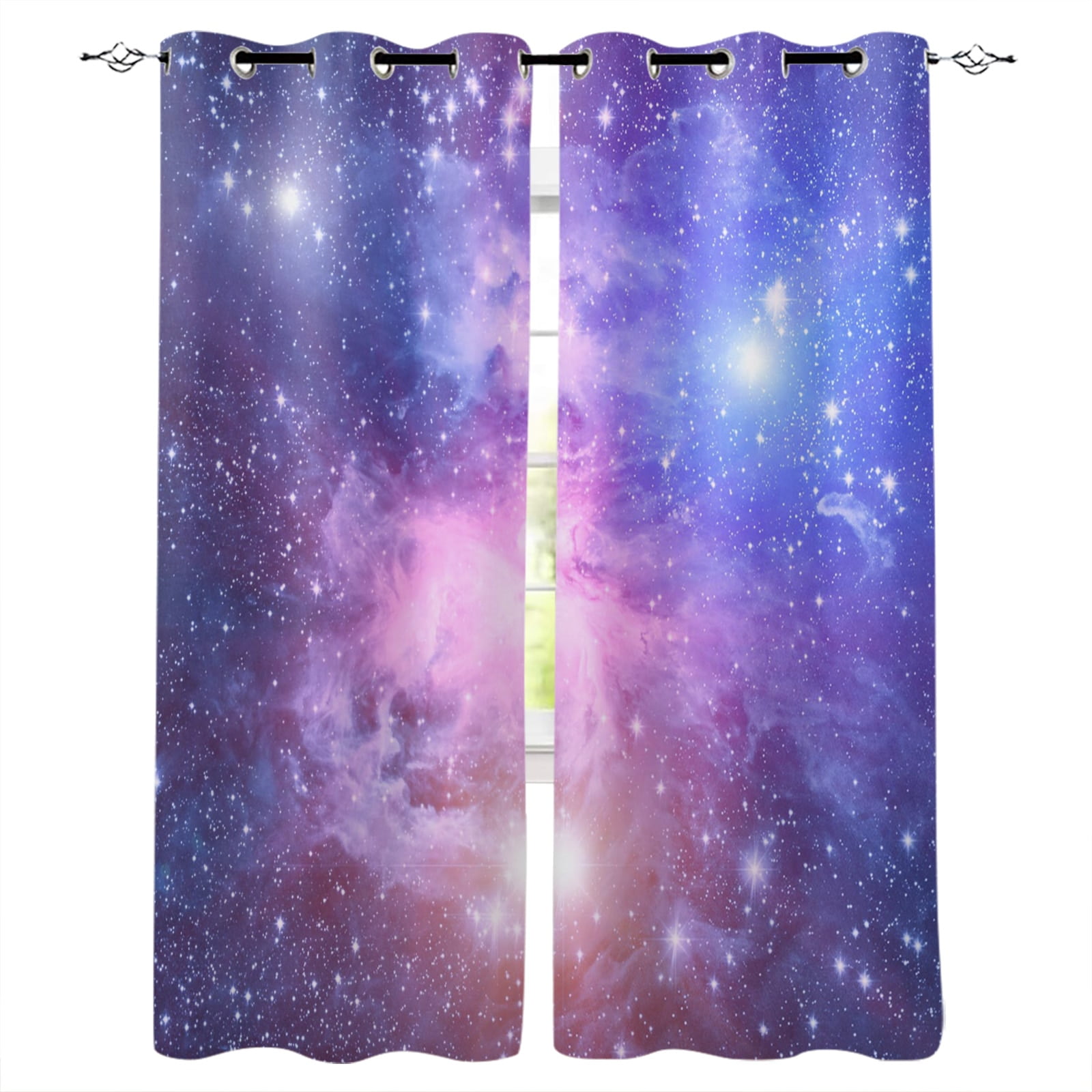 Outer Space Window Curtains Galaxy Stars in Space Celestial Astronomic ...