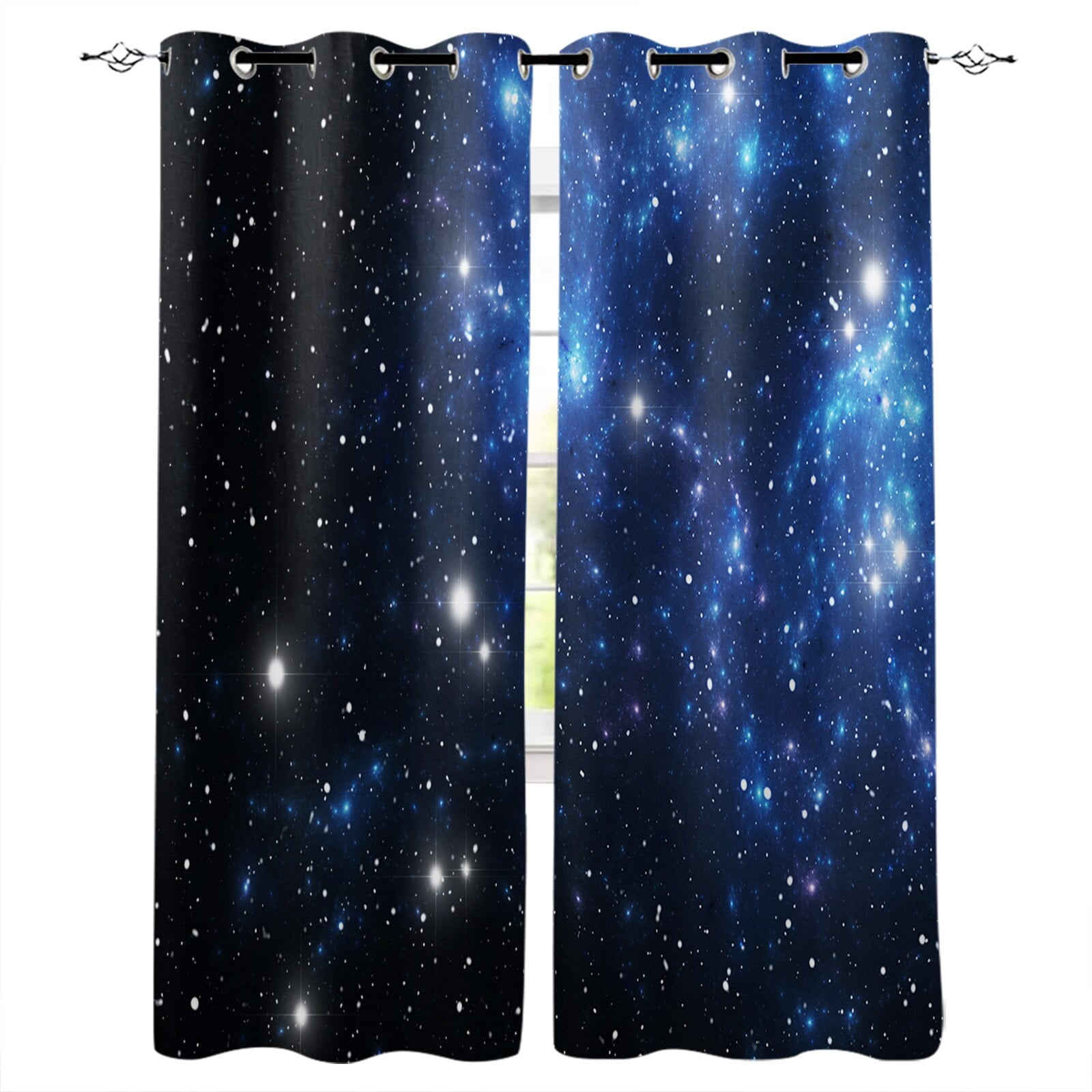 Outer Space Window Curtains Galaxy Stars in Space Celestial Astronomic ...