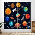 thumbnail image 1 of Outer Space Window Curtains for Kids,Cartoon Astronaut Universe Galaxy Planets Window Treatments for Bedroom Living Room Nursery Window Drapes 2 Panels,84X63 Inch, 1 of 5