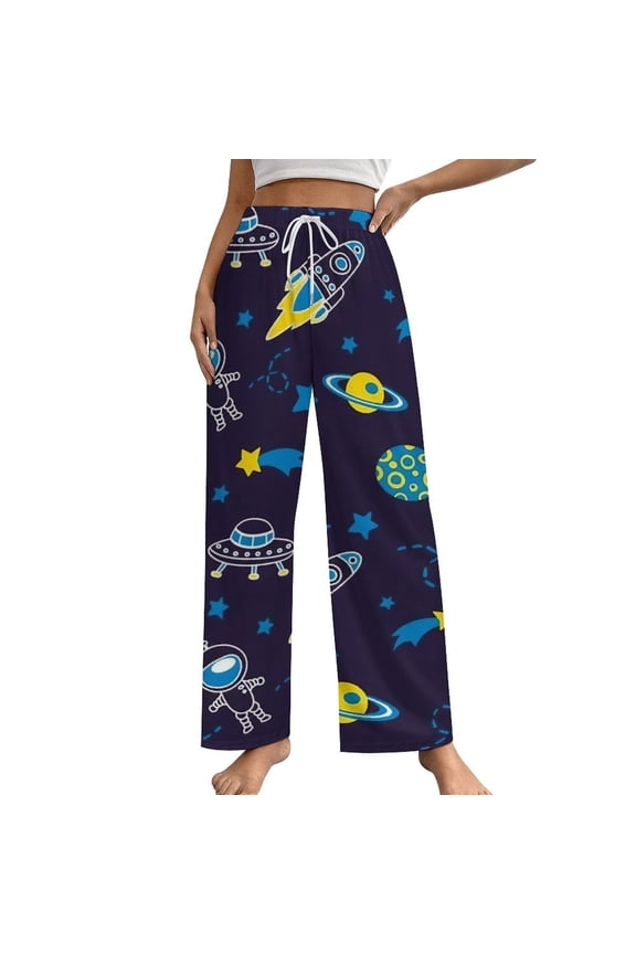Outer Space Women's Pajamas Pajama Pants Women's Sleepwear Lounge Sleep Bottoms Stretch with Pockets