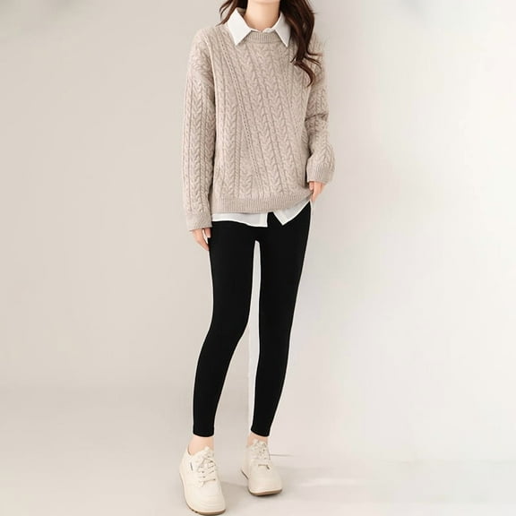 Outer Wear Wool Knitted Seamless Leggings Women's High Waist Warm-keeping Pants Slimming All-matching 1773656642672255