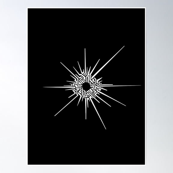 Outer Wilds™ - Eye Of The Universe (Symbol) [White] Poster Wall Art, Modern Wall Decor, 24x36 UNFRAMED