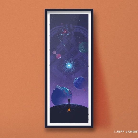 Outer Wilds Game Tall Art Print, Planets Poster Design UNFRAMED PAPER POSTER, Home Decor, Vintage Gift, Living Room Dercor