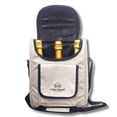 thumbnail image 1 of Outer Woods Insulated 3 Bottle Wine Cooler Bag | 360 Degree Padded Protection for Glass Bottles | Adjustable Slots, Snacks Pockets | Ideal for Travel, Picnic, Party, Outing, Camping, Gifting - Silver, 1 of 9