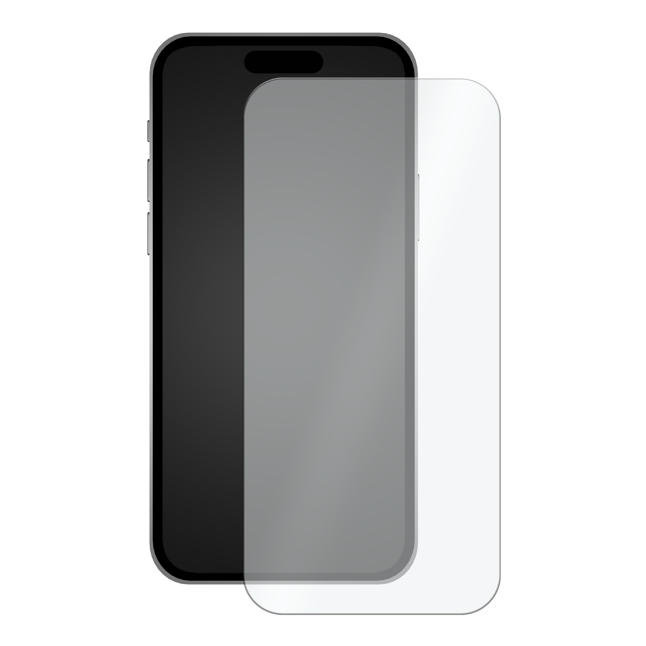 OuterFactor OnGuard Screen Protector, iPhone 15 Pro Max, 2.5D Curved 9H Tempered Glass, Clear