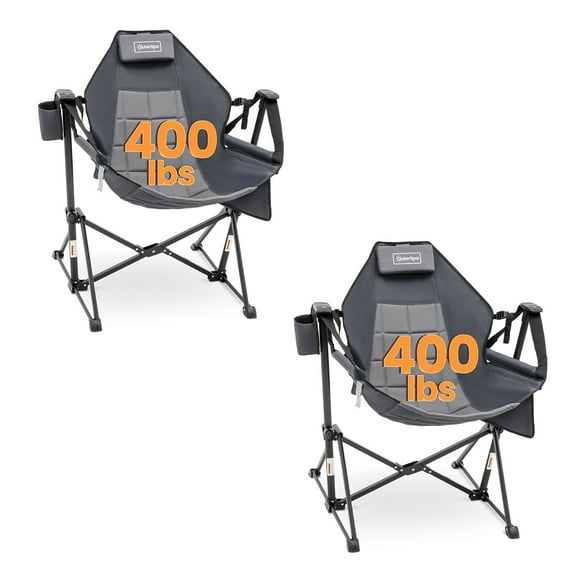 OuterSpa Hammock Camping Chair for Adults, Folding Swing Chair Outdoor, 2 Pack