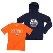 OuterStuff NHL Youth Edmonton Oilers Team Performance Hoodie and Tee Combo Set
