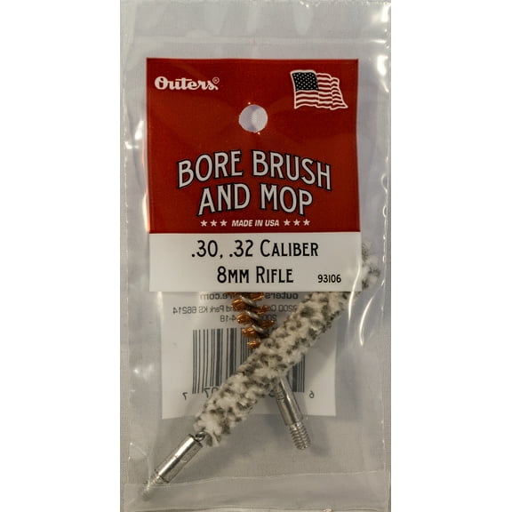 Outers .30, .32, 8mm Caliber Phosphor Brush & Cotton Mop Combo, 93106PDQ