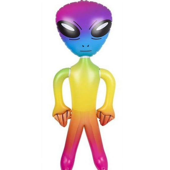 Outerspace Extra-terrestrial Galaxy Rainbow Alien Inflatable 63"