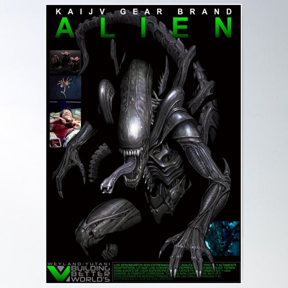 Outerspace Lifeform Poster Wall Art, Modern Wall Decor For Living Room Bedroom, 16x24 UNFRAMED