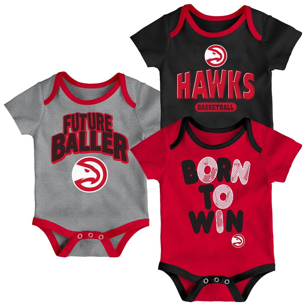 Outerstuff Atlanta Hawks Infant Creeper Set Lil Tailgater 3 Pack