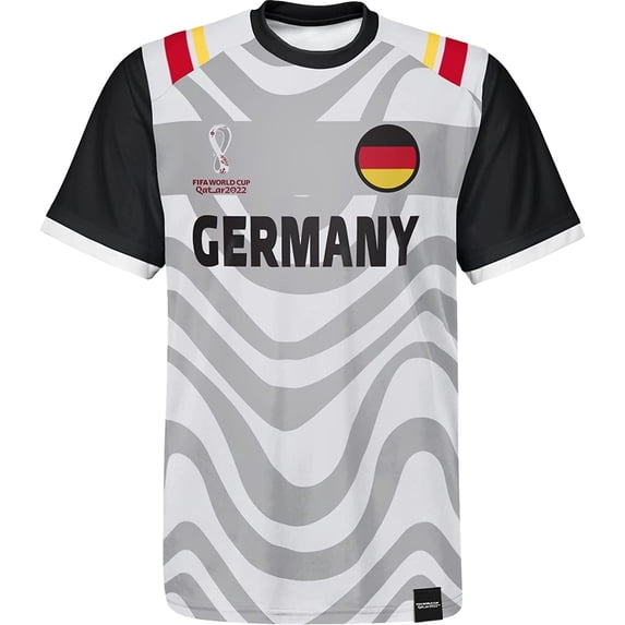 Outerstuff Germany FIFA World Cup 2022 Qatar Training Jersey as1, Alpha, x_l, Regular, Regular, X-Large White