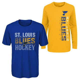 St Louis Blues Shirt Adult Large Gray Short Sleeve Fanatics NHL