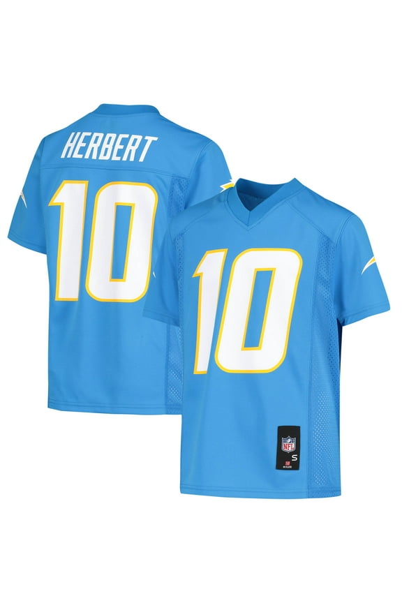 Youth Justin Herbert Powder Blue Los Angeles Chargers Replica Player Jersey