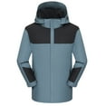thumbnail image 1 of Outerwear Big and Tall Jacket Blue Windbreaker Zip Up Rain Jacket Waterproof Winter Hood Men Coat, 1 of 8