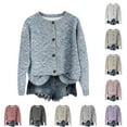 thumbnail image 1 of Women's Vintage Knit Button Vintage Print Cardigan Jacket for Fall and Winter, Retro Inspired, Winter Clothes for Women,Complexion,L, 1 of 5