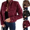 thumbnail image 1 of Women's Fashion Solid Color Tops Long Sleeve Jacket Zipper Coat for Fall and Winter, Casual Outerwear, Winter Clothes for Women,Black,2XL, 1 of 7