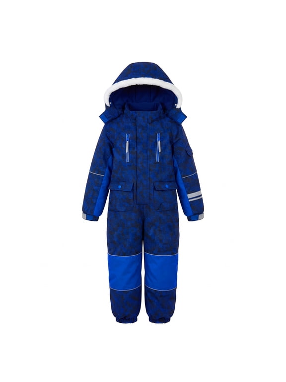 Breathable Kids Ski Suit One-Piece Waterproof Windproof, Premium Matte Snowsuit for Boys Girls, Winter Jumpsuit Overalls for Skiing Snowboarding Hiking Camping