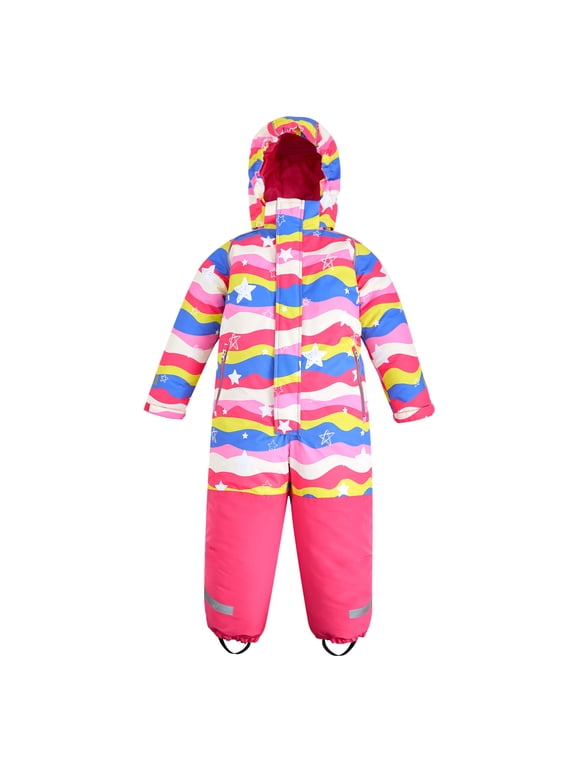 Fully Waterproof Kids Snowsuit with Sealed Seams, One-Piece Ski Suit Windproof Winter Overalls for Boys Girls, Rain Snow Snowsuit for Skiing Snowboarding